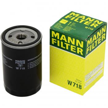 Original MANN-FILTER Filtro de aceite W 718 – Para automóviles y vehículos de utilidad