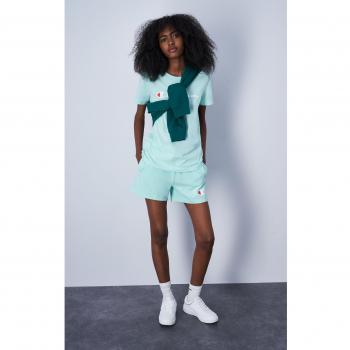 Camiseta Champion para mujer en color verde agua con cuello redondo