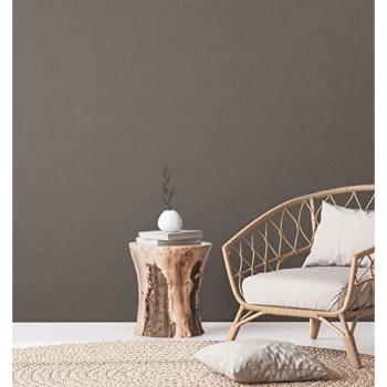 Papel Pintado No Tejido Natural Living Textil Óptico Brillante Unicolor Negro y Oro 10.05 x 0.53 m