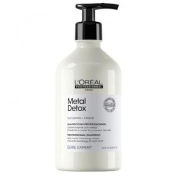 L'Oréal Professionnel Metal Detox Shampoo for Colored and Damaged Hair - Anti-Metal Cleansing Cream, 500ml