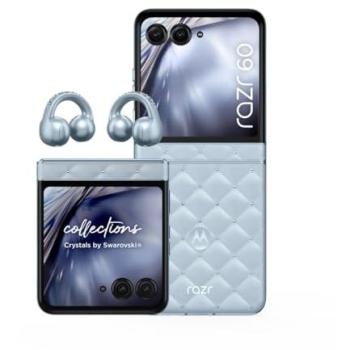 Smartphone Motorola Razr 60 5G Doble SIM 8GB RAM 256GB Ice Melt + Moto Buds Loop Colección Swarovski