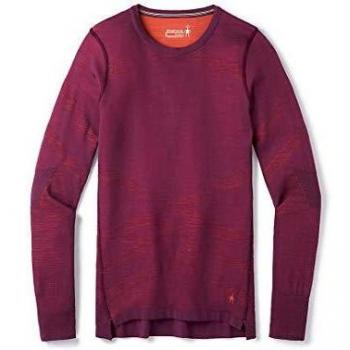 Smartwool Women's Intraknit Wool Crew - Merino 200 Long Sleeve Active Top Sangria Large