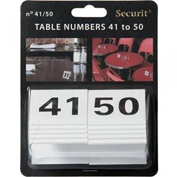 Securit – Pizarra de mesa 41-50 marcas, números, 4 x 4 x 5 cm