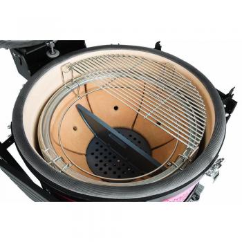 Kamado Big Joe 24 Red Ceramic Charcoal Grill with Cart and Accessories