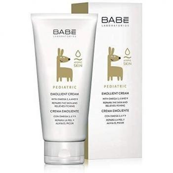 Laboratorios Babé - Crema Emoliente Pediátrica 200 ml, Regenerante, Piel Seca, Con Ácidos Grasos Esenciales, Omega 3, 6 y 9, Dermatitis Atópica, Piel Atópica, Para Bebé, Cuidado Infantil