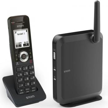 Snom Bundle M100 SC Estación Base + M10 SC Teléfono Inalámbrico DECT Negros