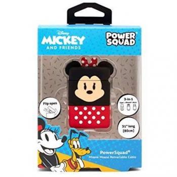 Cable USB 0,6 m USB A a USB C/Micro-USB B/Lightning Minnie Mouse Negro/Rojo