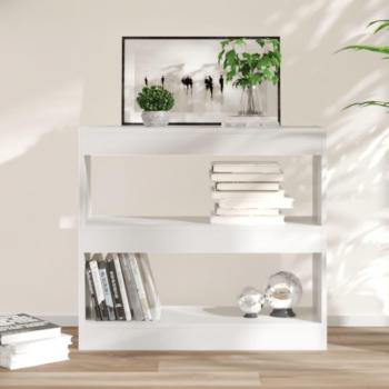 Estantería/divisor de espacios blanca brillante 80x30x72 cm vidaXL