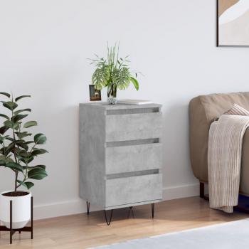 Aparador de hormigón gris 40x35x70 cm madera multicapa