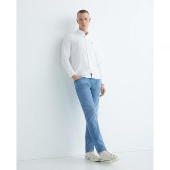 Camisa blanca Altonadock - Camisa de hombre lisa corte slim fit