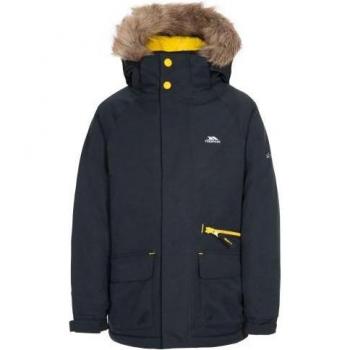 Parka Upbeat para Niños/Niñas de Trespass - impermeable, transpirable, con capucha ajustable, forro suave, múltiples bolsillos y diseño colorido