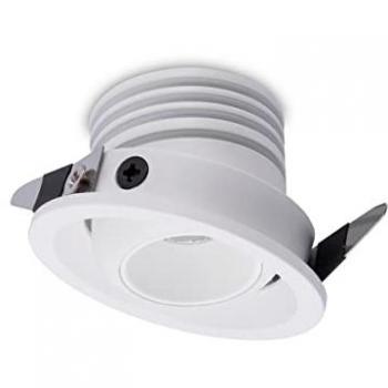 Empotrable LED Neptuno 3W Luz Cálida Orientable Blanco 3000K 210lm con Garantía de 3 Años