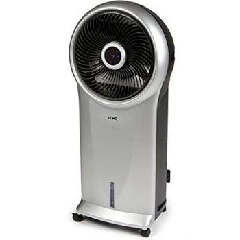 Enfriador de aire portátil DOMO DO152A - 110 W, 89.5 cm, negro y plateado