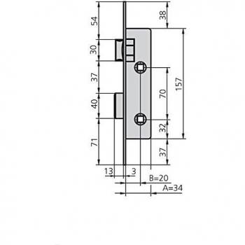 CVL - Cerradura Embutir Met Hn Cvl 20 Mm