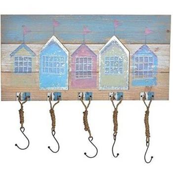 Dekodonia Perchero de Pared Madera Metal, 60 x 3 x 30 cm