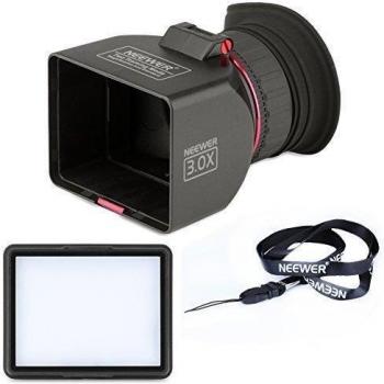 Neewer® mirino Perfetto PIEGHEVOLE 3 x LCD de 3 ingrandimento por Canon Nikon Sony Pentax Panasonic Cámara réflex digital e altre Fotocamere/Come Canon 7d, 5d Mark II, 1d Mark IV, T2i/550d, T1i/450d, 60d, G9, G10, S90, Nikon D700 D300S D300 D90 D