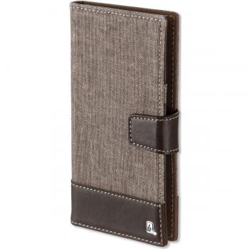 4smarts UltiMAG MILANO Book Flip- bolsa Univ. 5.2 browngrau - apropiado para BQ Aquaris M4.5, BQ Aquaris M5, BQ Aquaris X5 Plus, Clue M, Cubot X16, Desire 510, Desire 526G Dual, Fire Phone, Fizz,