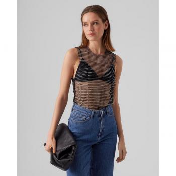 Top de rejilla con brillos de mujer Vero Moda