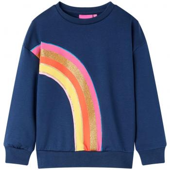 Sudadera para Niños con Estampado de Arco Iris Azul Marino 104