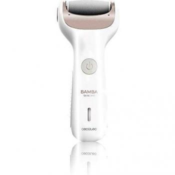 Cecotec Lima eléctrica para pies Bamba SkinCare Silky, batería de litio recargable, modo con cable y sin cable, rodillos de distintos gramajes