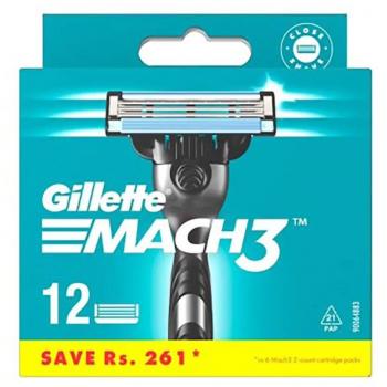 Gillette Mach3 12-Pack Razor Blade Cartridges