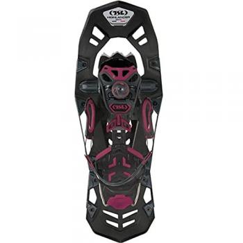 Raquetas de nieve TSL Highlander Instinct (Titan) - Características: diseño ligero, tracción mejorada, sistema de fijación ajustable, superficie amplia para mejor flotación en nieve profunda, color negro y lila