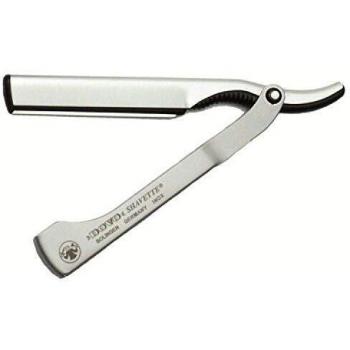 Shavette Barbera DOVO Solingen de Acero Inoxidable con 2 Soportes para Lamas Pequeñas y Grandes