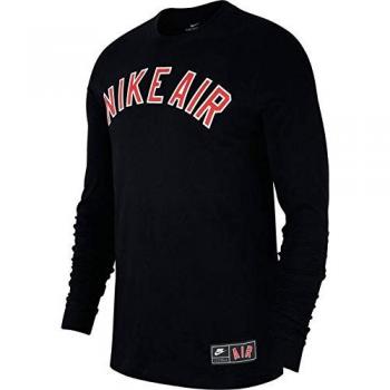 Nike M NSW tee LS CLTR Air 1 Long Sleeved t-Shirt, Hombre, Black, S