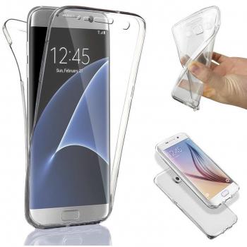 Funda Samsung Galaxy S7, Ordica ES®, Carcasa Galaxy S7 Silicona 360 Grados Integral 2 Partes Completa Ultra Slim TPU Accesorios Entera Resistente Protección Gel Anti Golpes Delanteros Y Traseros - Color Transparente