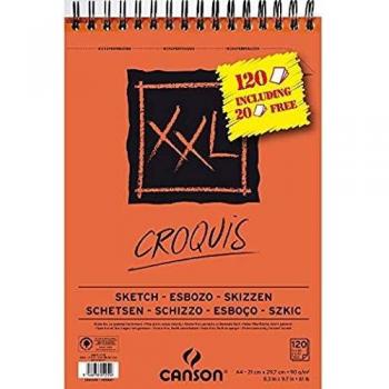 Bloc de dibujo y estudio CANSON XL CROQUIS 90g/m² A4 120 hojas