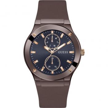 Guess Multifunction Jet Brown Blue Watch, Brown Male, Size: ONE SIZE