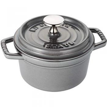 STAUB Cacerola/Cocotte de Hierro Fundido, 14 cm de Diámetro, 0,8 L, Gris Grafito
