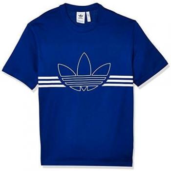 adidas Outline TRF tee T-Shirt, Hombre, Collegiate Royal/White, S