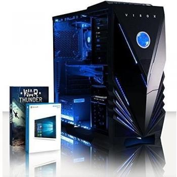 VIBOX Momentum 9 - 4,0GHz CPU 4-Core AMD, GTX 1060 GPU, Extremo, Ordenador de sobremesa para oficina Gaming con unidad central, Windows 10, Iluminaciàn interna azul