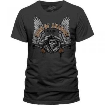 Sons of Anarchy - Camiseta de manga corta para hombre, color carbón, talla l