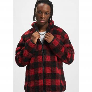 Chaqueta Teddy Rojo de Brandit para Hombre - Chaqueta entre-tiempo Fleece Jacket - Tallas S a 5XL - Color rojo/negro