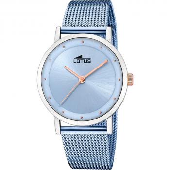 Reloj Lotus Trendy 18878/1 para Mujer con Esfera Azul y Caja de Acero Inoxidable 316L Gris Plata