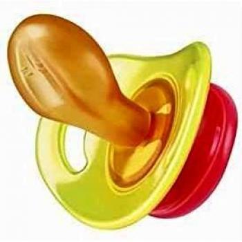 67 010 - Chicco - Decoración chupetes fisio, amarillo-naranja, 0m +