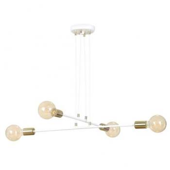 Lámpara de Suspensión Vesio, Acero Blanco con Recubrimiento de Polvo, 70x100x70 cm