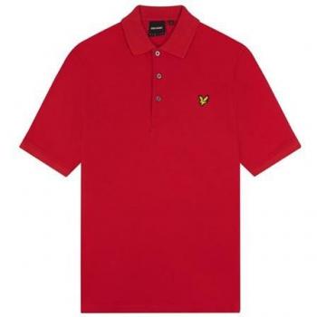 Lyle and Scott Mens Plain Polo Shirt - Gala Red - XS