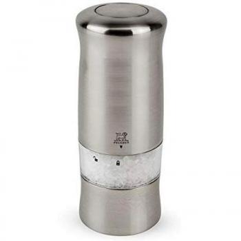 Peugeot Zeli Electric Salt Mill, 14 cm, Matt Chrome