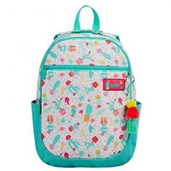 Mochila Escolar Estampado Cactus White - Emelinda