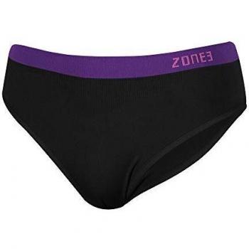 ZONE3 Women's Seamless Ropa Interior, Mujer, Negro y Morado, Large