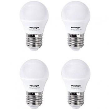 Panalight Pack de 4 Lámparas Led Esférica Frost E27 de 4 W, 2700K