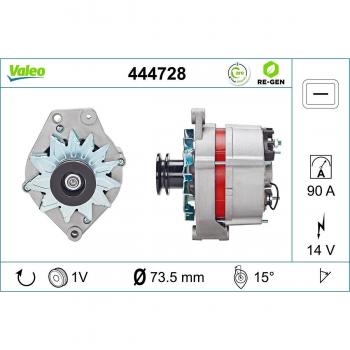 Alternador VALEO 444728 de alto rendimiento