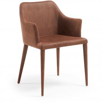 Kavehome Silla con brazos Croft, Chocolate