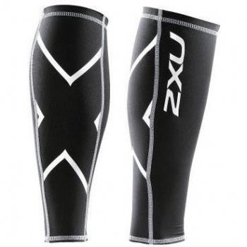 2XU Unisex Compression Calf Guards - Black, Size L