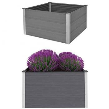 vidaXL Garden Raised Bed WPC 100x100x54 cm Grey