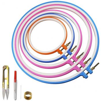 Faylapa Aros Bordado y Punto de Cruz 5 Pcs Color aleatorio
