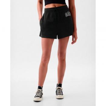Short de mujer GAP con goma en cintura y logo, color negro